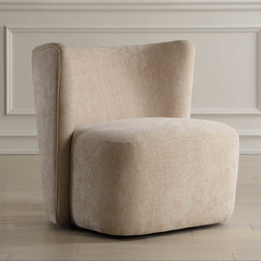 SCULPTED SWIVEL CHAIR: SAND