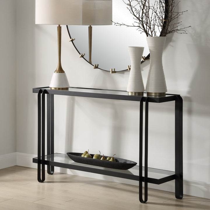 SHADOW BLACK IRON CONSOLE TABLE