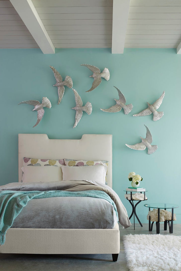 SILVER DOVES WALL SCULPTURES