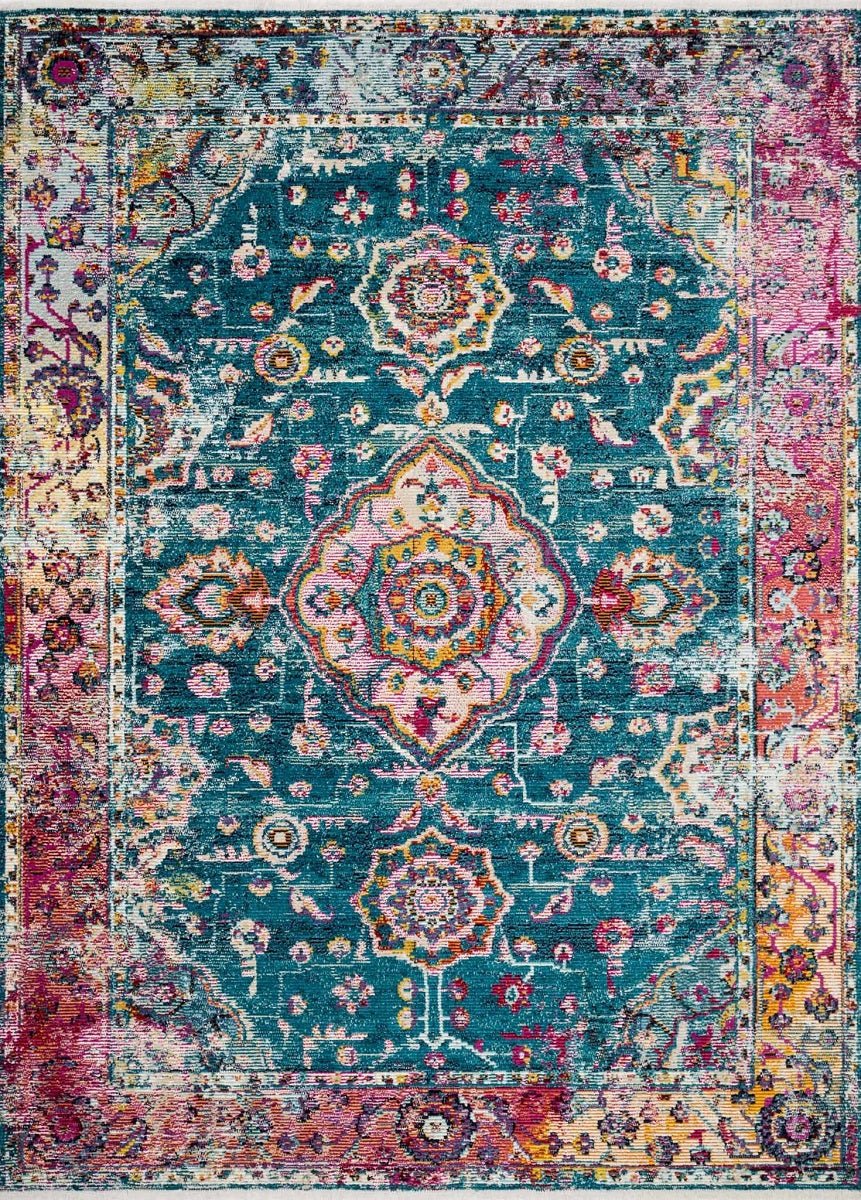 SILVIA 02 RUG: TEAL, BERRY MULTI