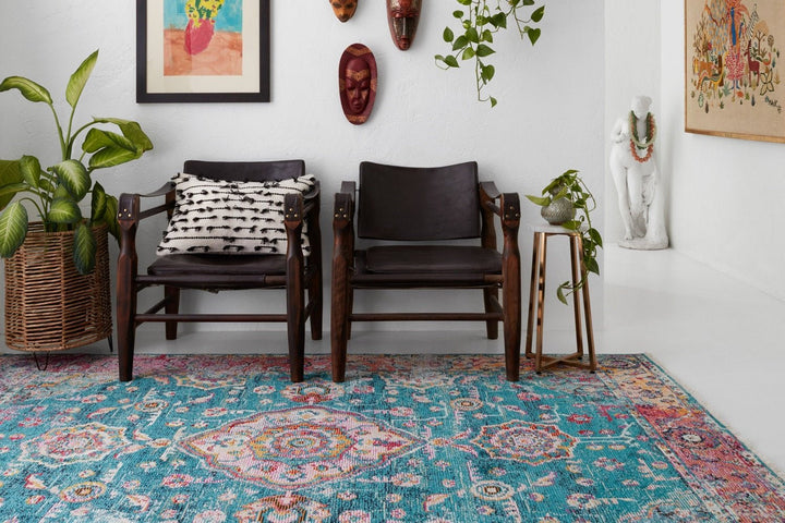 SILVIA 02 RUG: TEAL, BERRY MULTI