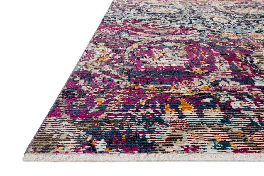 SILVIA 05 RUG: MIDNIGHT, FUCHSIA