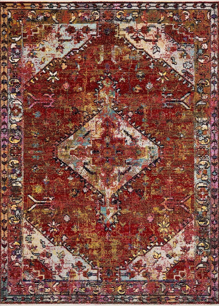 SILVIA 06 RUG: RED MULTI
