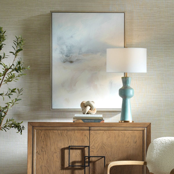 "SIMPLE SERENITY" FRAMED ABSTRACT CANVAS ART