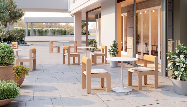 SOLEIL OUTDOOR BISTRO TABLE: WHITE