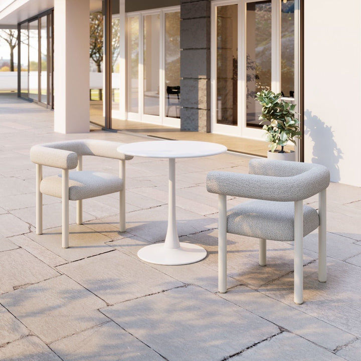 SOLEIL OUTDOOR BISTRO TABLE: WHITE