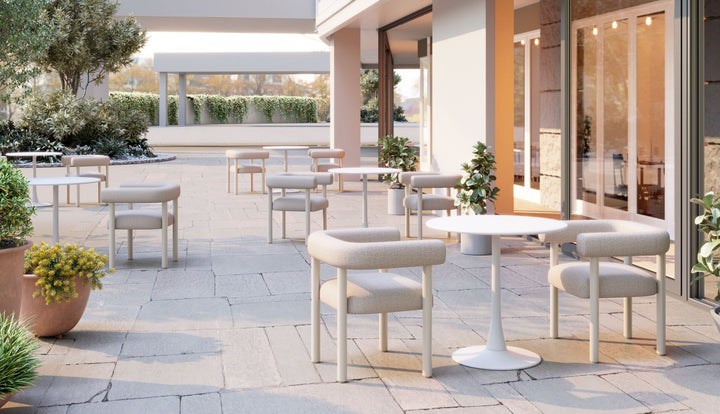 SOLEIL OUTDOOR BISTRO TABLE: WHITE