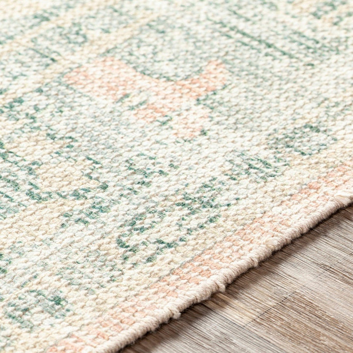 SOPHIE DISTRESSED VINTAGE PRINT RUG: APRICOT, SAGE