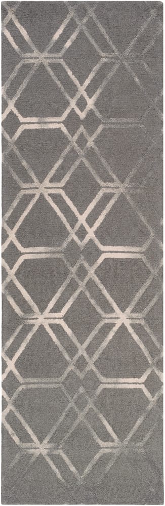 BISA WASHED PRINT RUG: CHARCOAL
