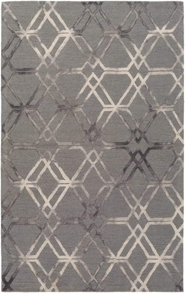 BISA WASHED PRINT RUG: CHARCOAL
