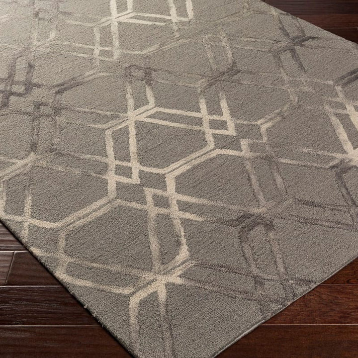 BISA WASHED PRINT RUG: CHARCOAL