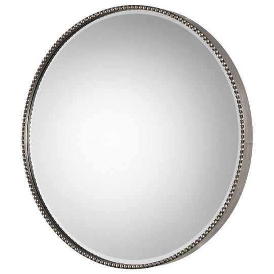 STEFANIA BEADED ROUND MIRROR