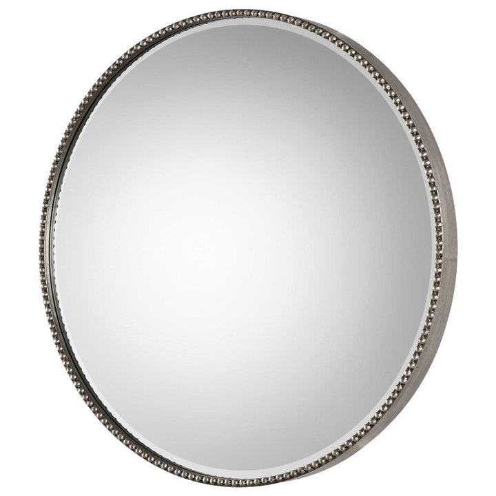 STEFANIA BEADED ROUND MIRROR