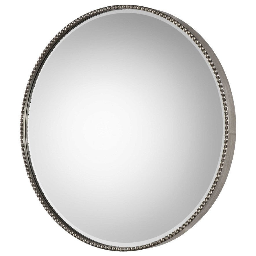 STEFANIA BEADED ROUND MIRROR