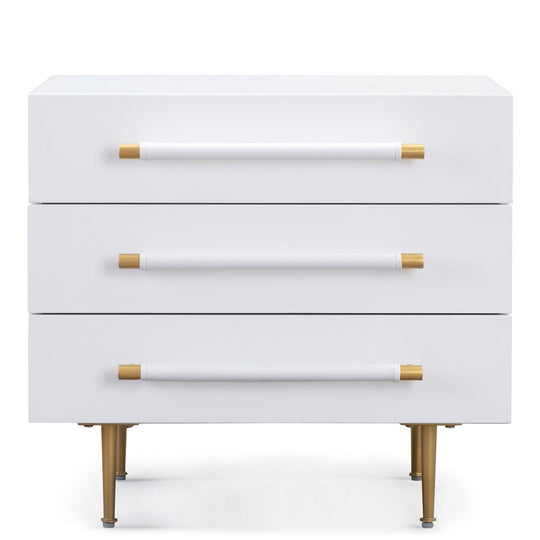 STRIDE WHITE LACQUER NIGHTSTAND