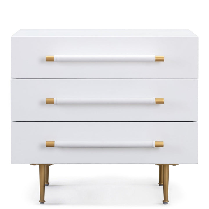 STRIDE WHITE LACQUER NIGHTSTAND