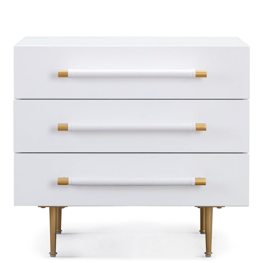 STRIDE WHITE LACQUER NIGHTSTAND