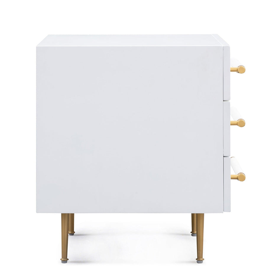 STRIDE WHITE LACQUER NIGHTSTAND