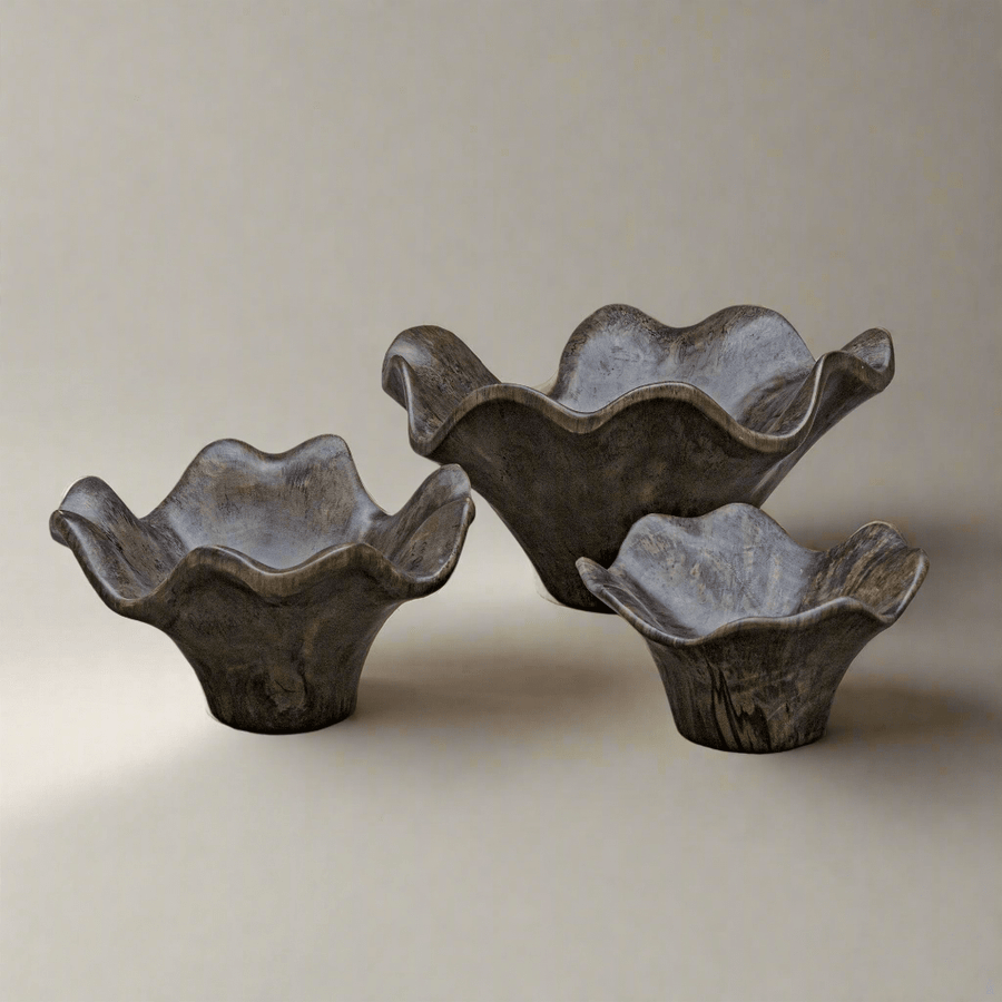 TAMARIND WALL BOWLS: MOCHA | SET OF 3