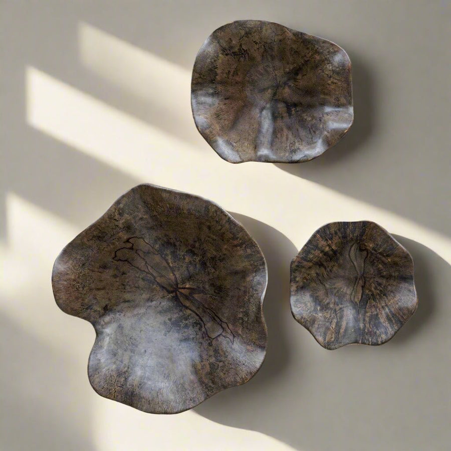 TAMARIND WALL BOWLS: MOCHA | SET OF 3