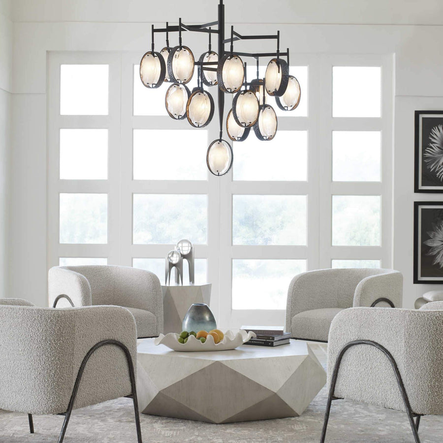 TAMBORA COFFEE TABLE: WHITE CERUSE