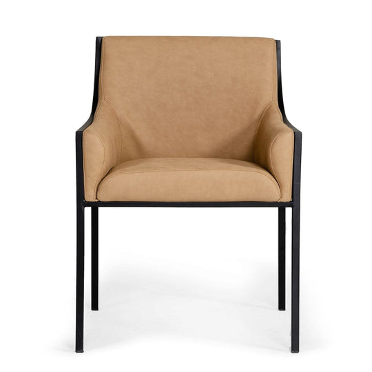 Stylish upholstered chair with accents