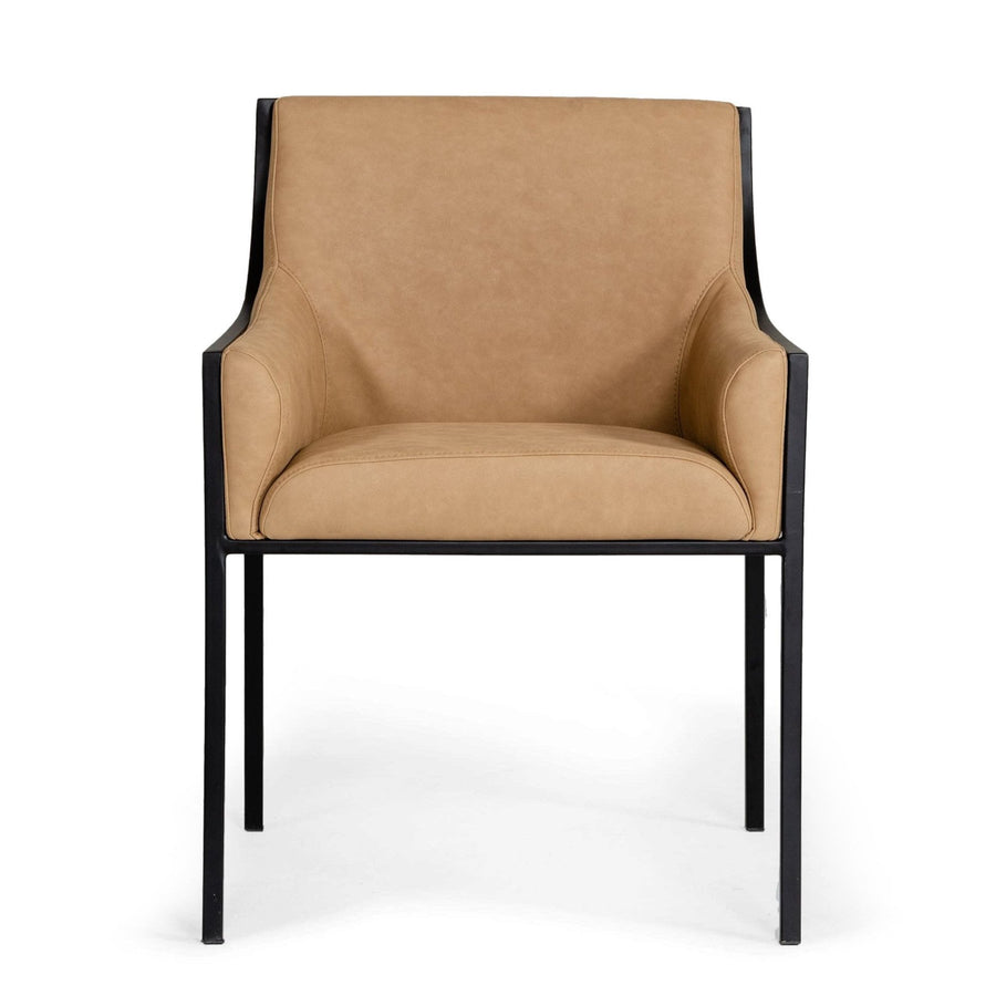 Stylish upholstered chair with accents