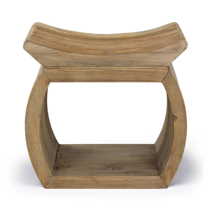 TEMPLE ELM WOOD STOOL