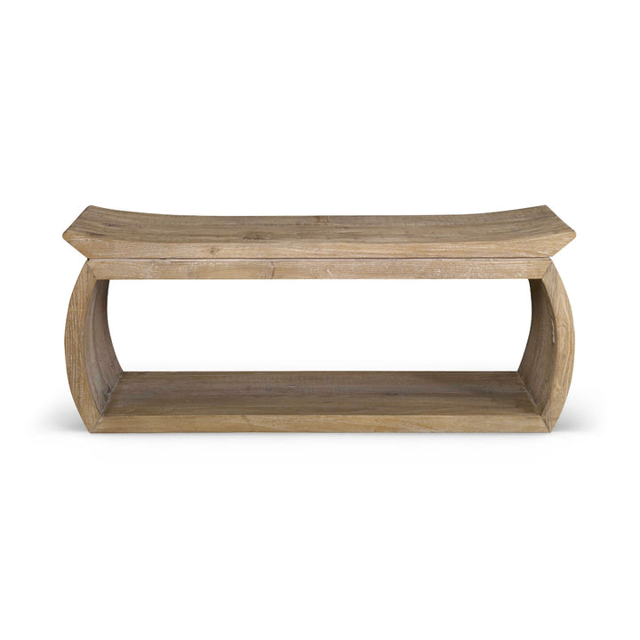TEMPLE NATURAL ELM WOOD BENCH