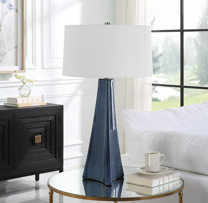 TERAMO BLUE CERAMIC LAMP