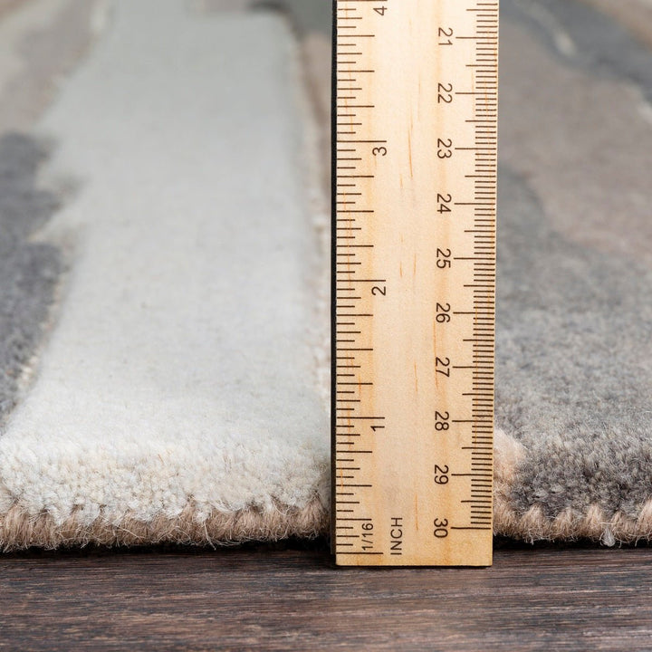 TEXTURED HORIZON WOOL RUG: SANDSTONE