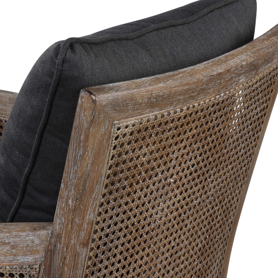 THE GROVE CANE CHAIR: CHARCOAL