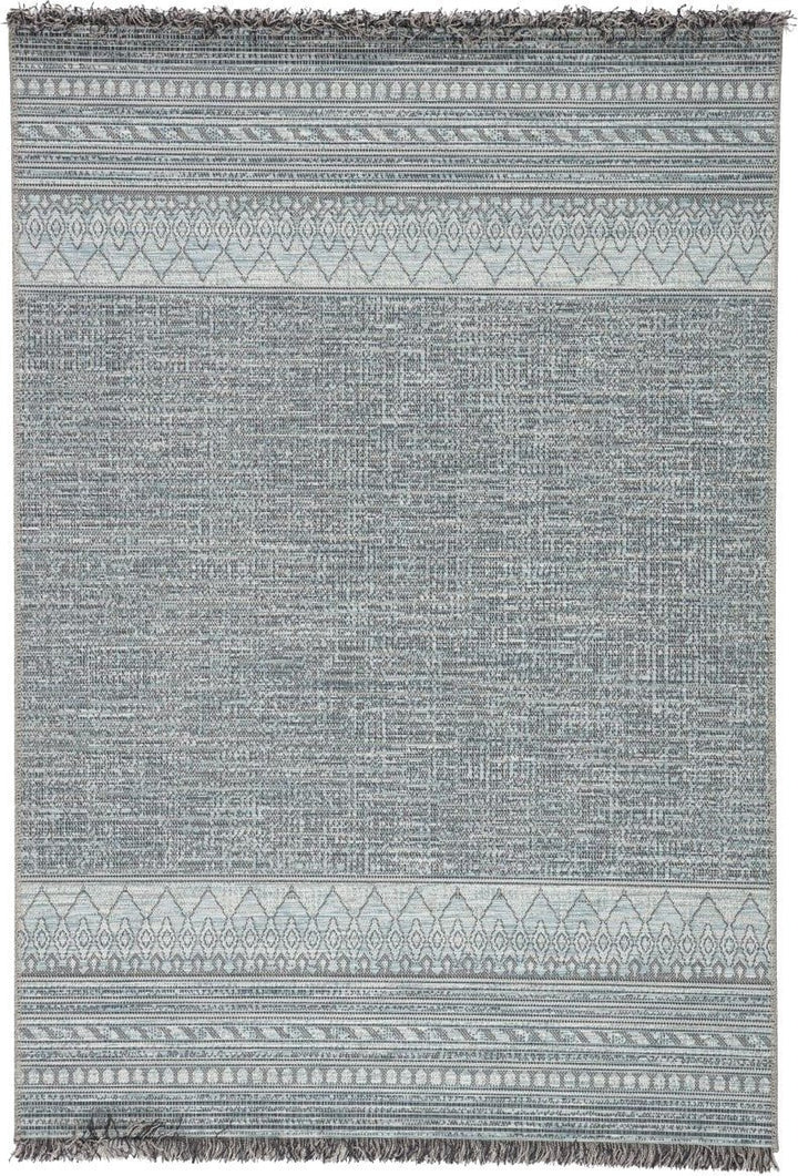 TIKAL RAVI INDOOR - OUTDOOR RUG: GREY, SKY