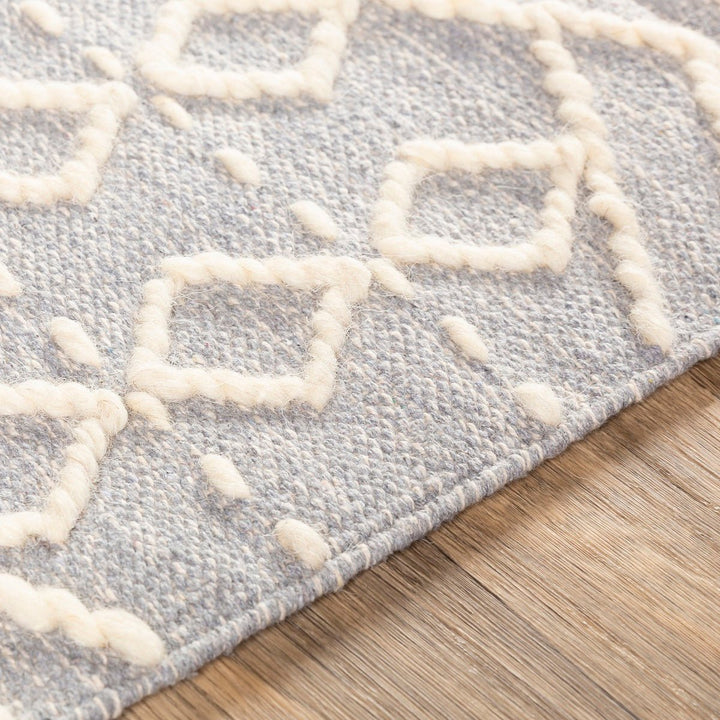 TOBEY WOOL + COTTON TEXTURED FLATWEAVE: GRAY