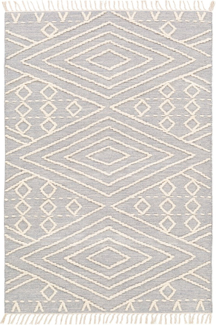 TOBEY WOOL + COTTON TEXTURED FLATWEAVE: GRAY