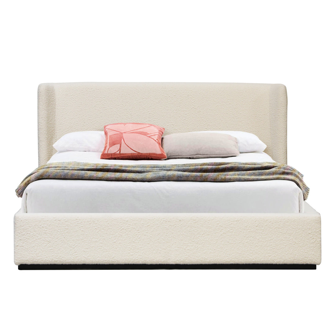 TOBIAS CREAM BOUCLÉ UPHOLSTERED BED