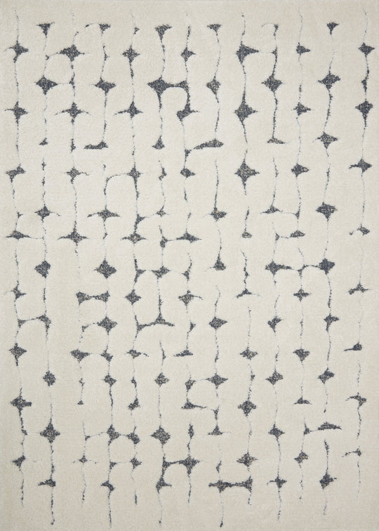 TOMI RUG: WHITE + INK BLUE