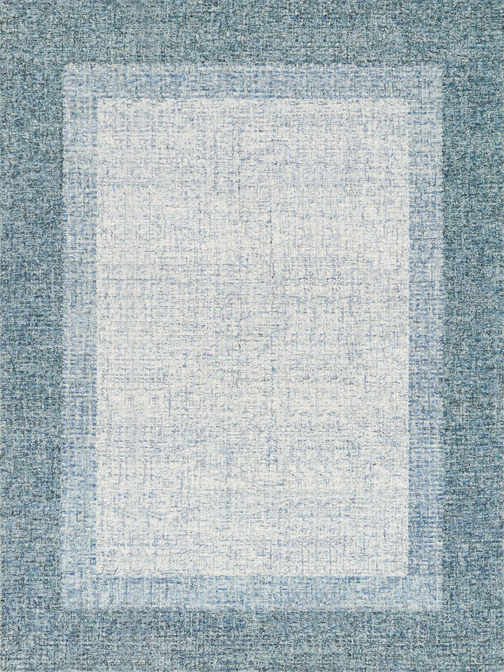 TONAL BORDERS TUFTED WOOL RUG