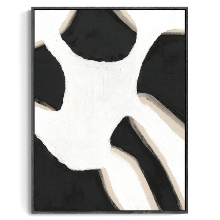 "TORTUE BLANCHE" NATURAL CANVAS HAND PAINTING
