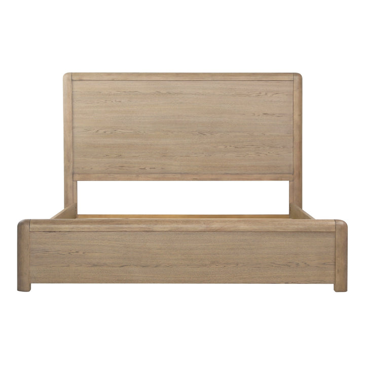 TRICIA NATURAL OAK PANEL BED