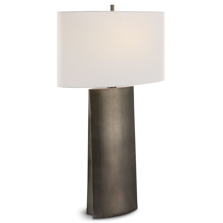 V - GROOVE OVAL TABLE LAMP