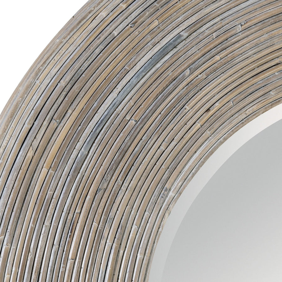 VORTEX NATURAL RATTAN ROUND MIRROR