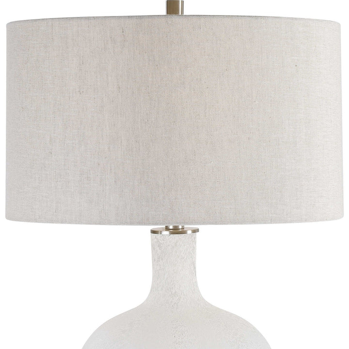 WHITEOUT MOTTLED GLASS TABLE LAMP