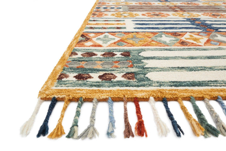 ZHARAH 08 HOOKED WOOL RUG: SANTA FE SPICE