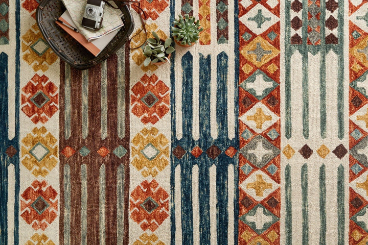 ZHARAH 08 HOOKED WOOL RUG: SANTA FE SPICE