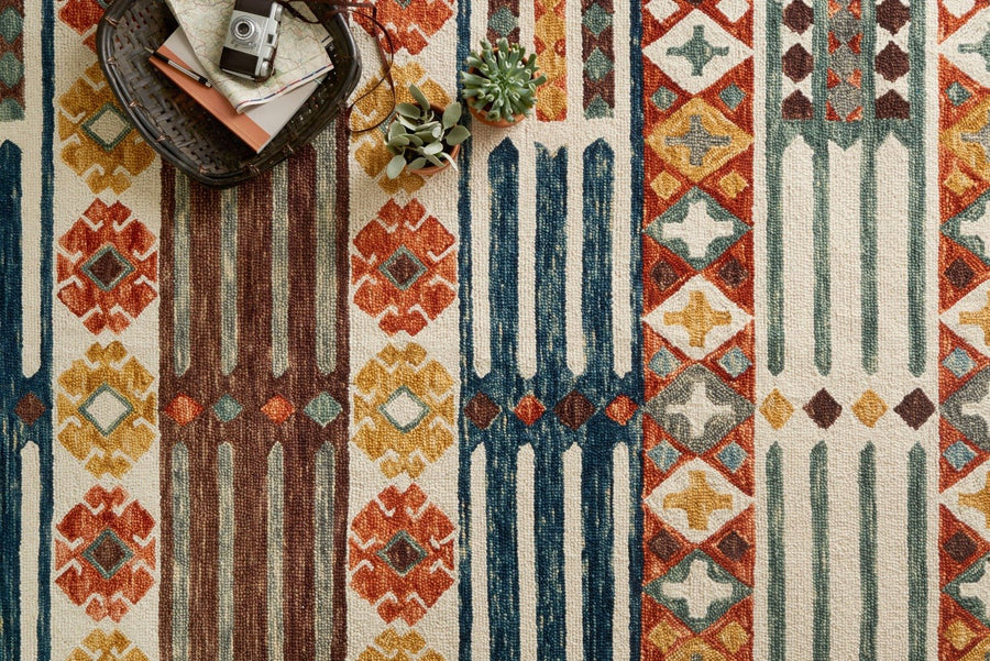 ZHARAH 08 HOOKED WOOL RUG: SANTA FE SPICE