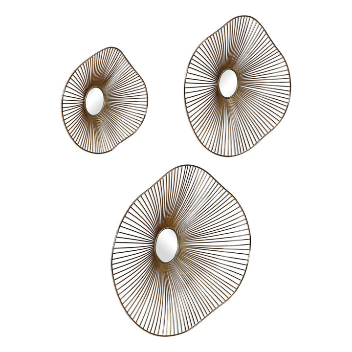 AVARIE GOLD METAL WALL ART | SET OF 3