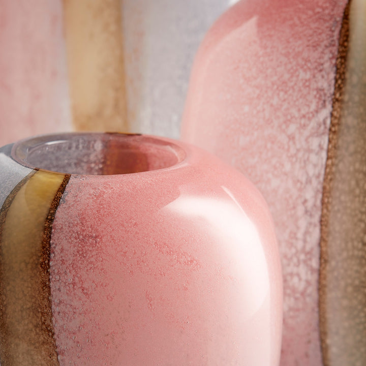 ASTRA PINK + LAVENDER GLASS VASES