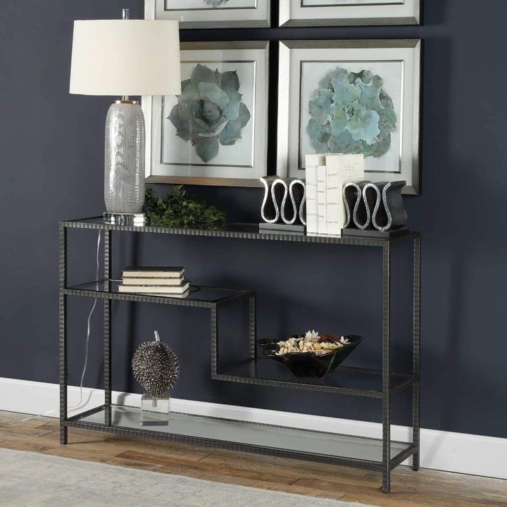 AGED GUNMETAL DISPLAY CONSOLE