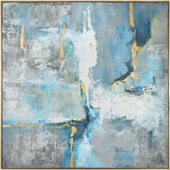 "MEDITATION" GOLD EMBELLISHED HAND PAINTING ON CANVAS